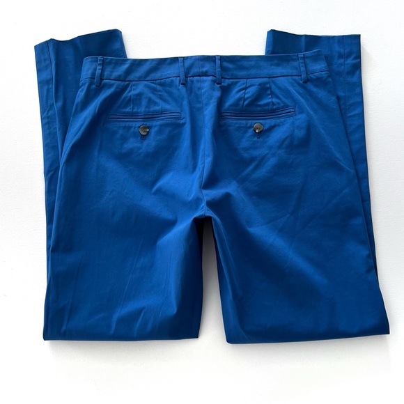 Vince Straight Leg Tuxedo Stripe Ankle Pants in Blue Size 8 - Picture 11 of 12